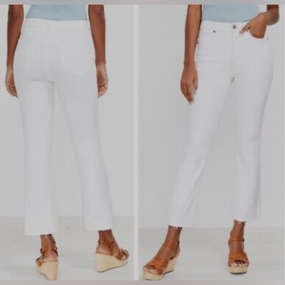 Loft white kick crop jeans